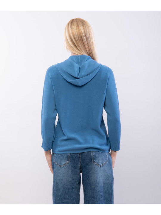 Maglia con zip e cappuccio