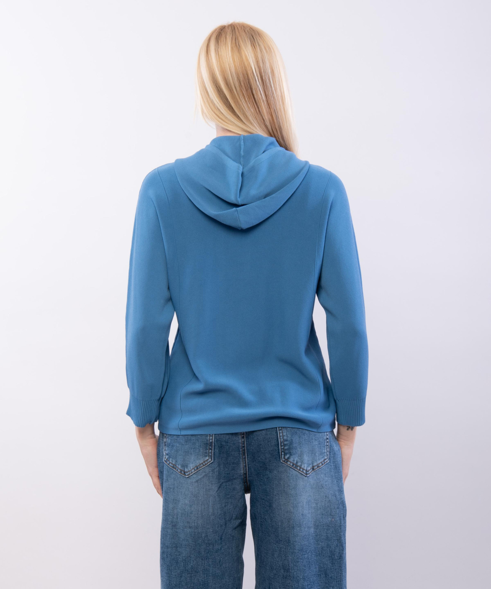 Maglia con zip e cappuccio