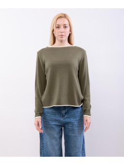 Maglia con orlo bicolore