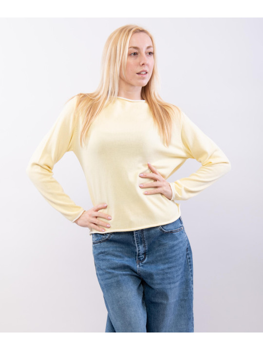 Maglia con orlo bicolore