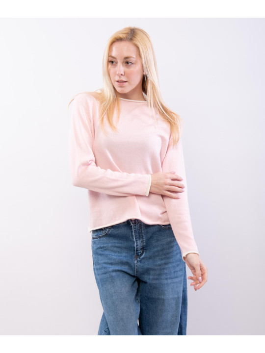 Maglia con orlo bicolore