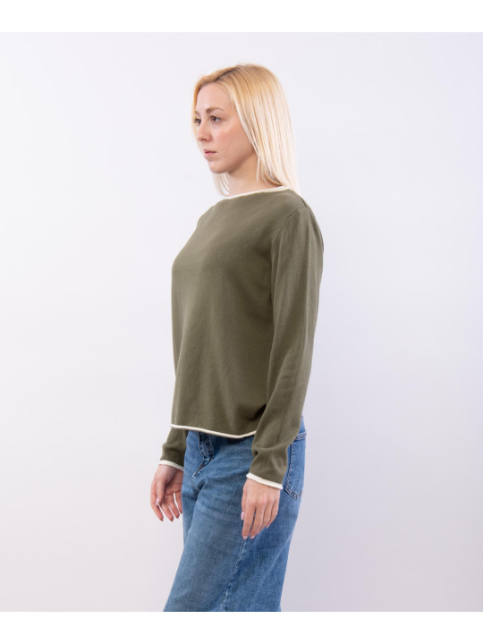 Maglia con orlo bicolore