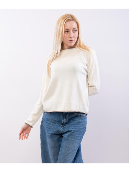 Maglia con orlo bicolore