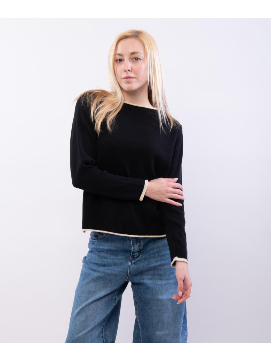 Maglia con orlo bicolore