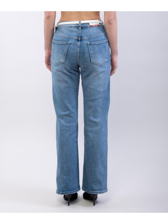Jeans a palazzo con cintura