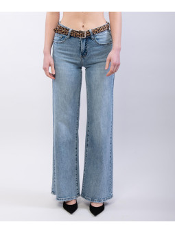 Jeans a Palazzo Low Rise con Cintura