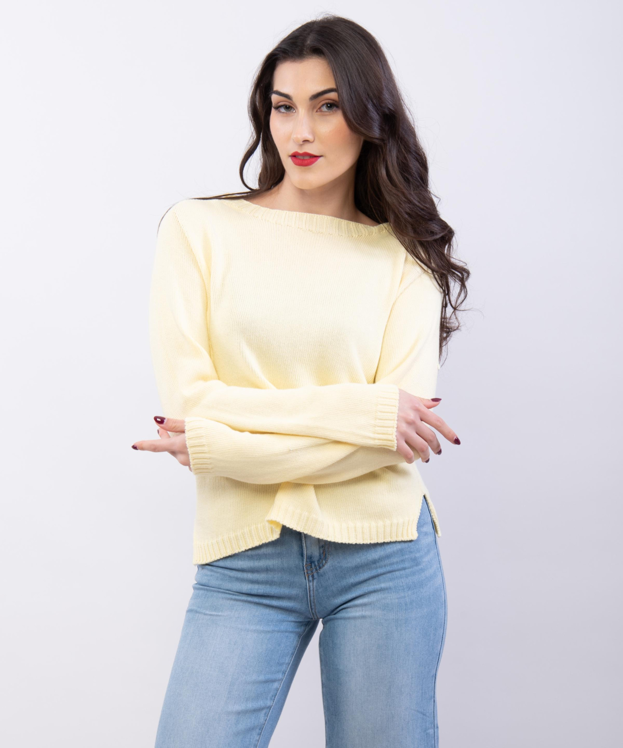 Maglia orlo a coste