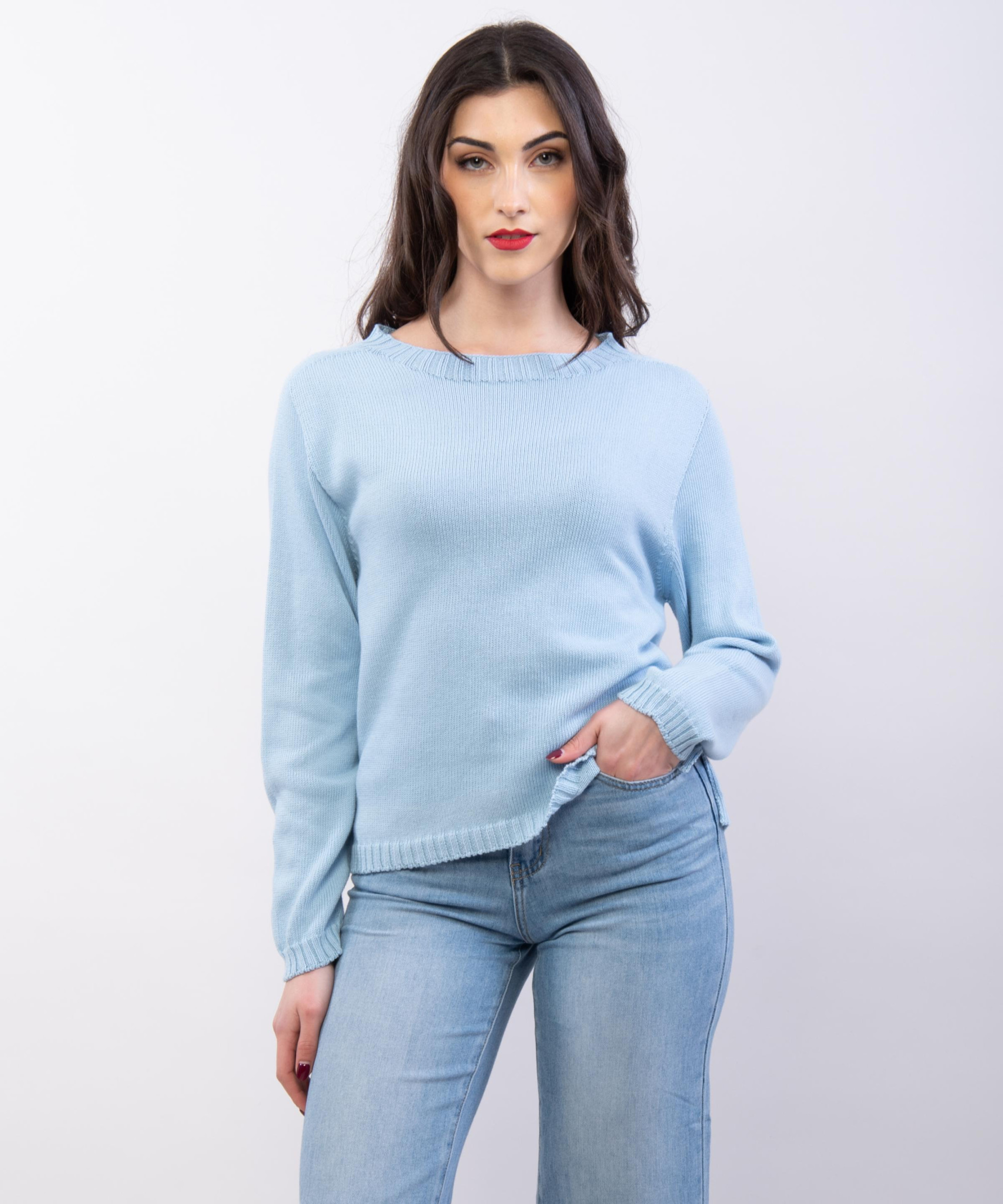 Maglia orlo a coste