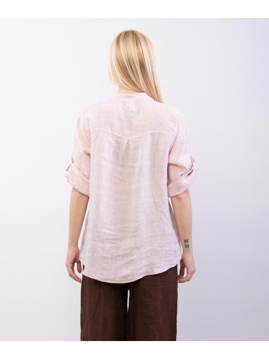 Camicia Lino Con ricamo