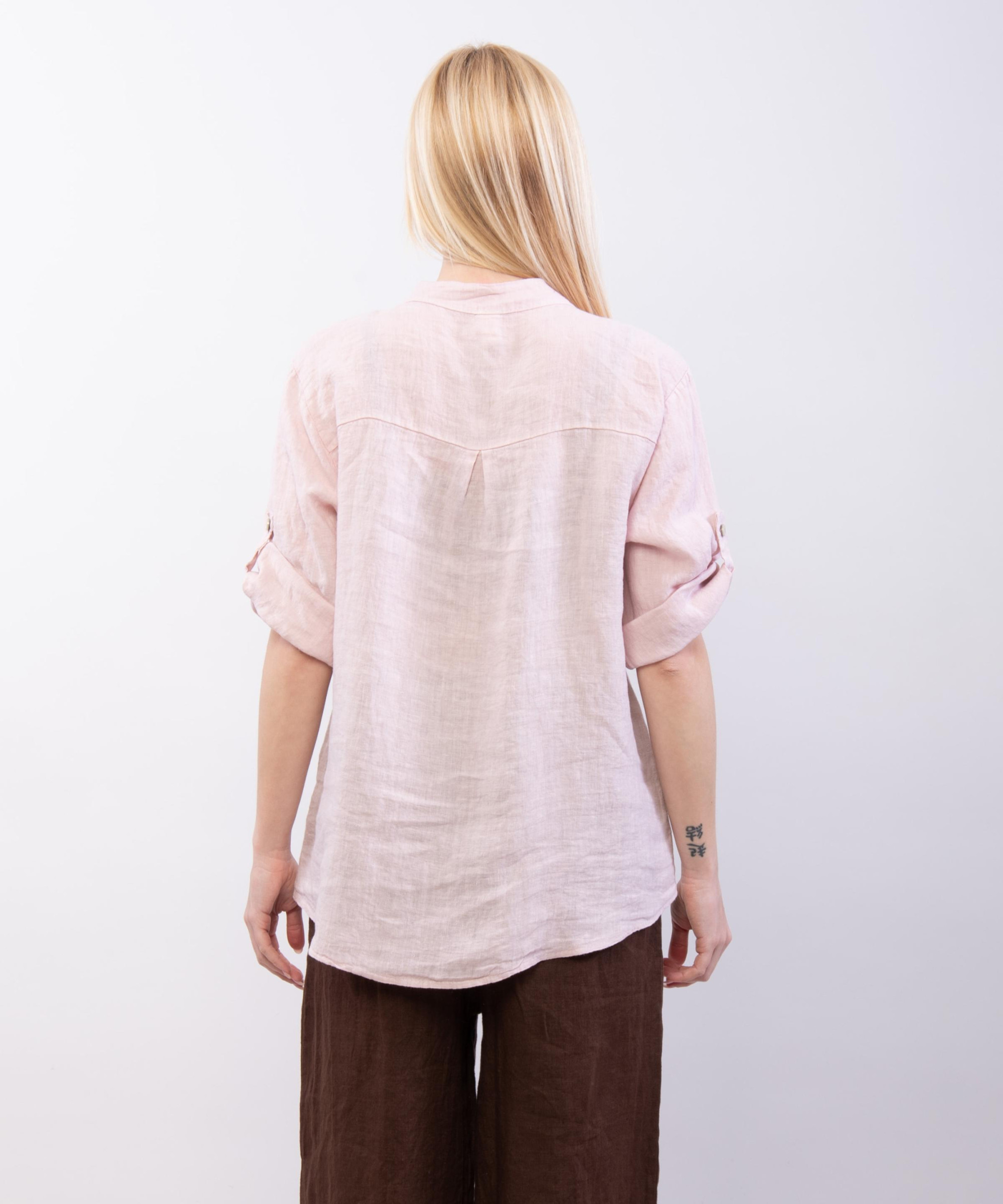 Camicia Lino Con ricamo