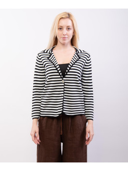 Blazer in Maglia a Righe