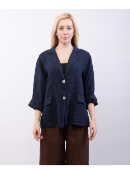 giacca oversized in lino