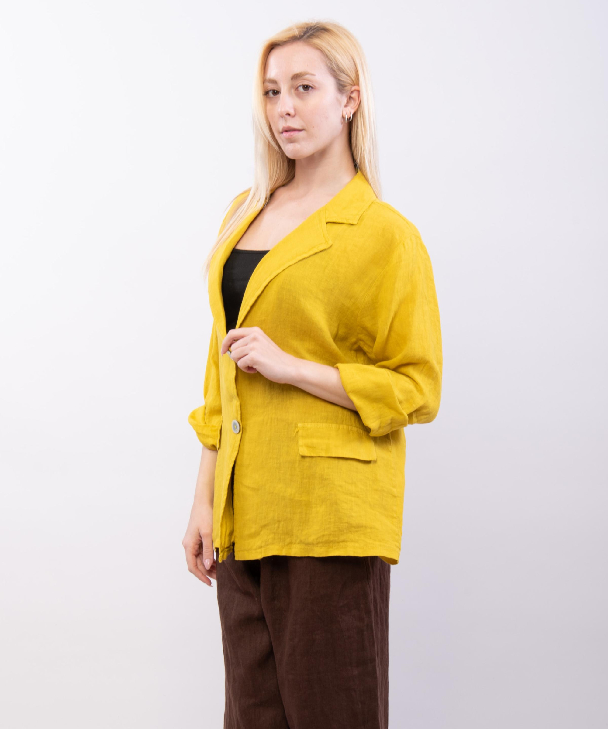 giacca oversized in lino