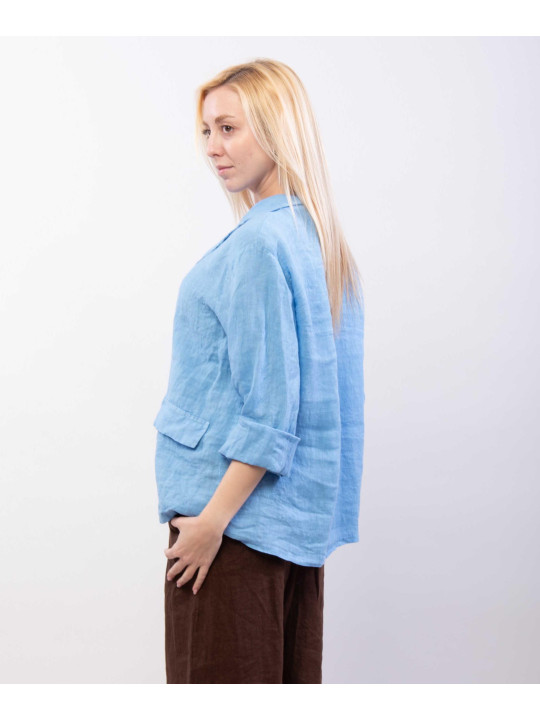 giacca oversized in lino