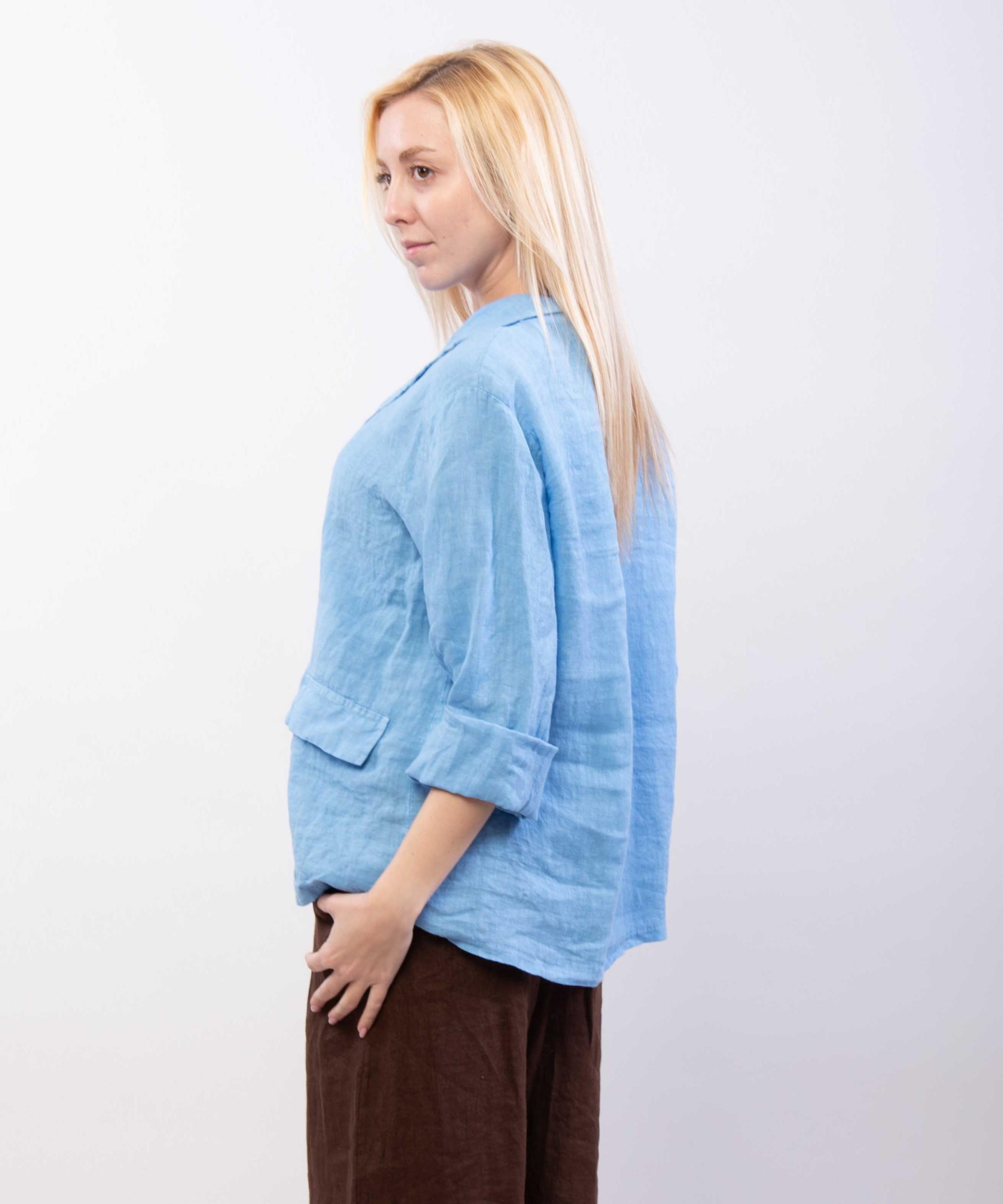giacca oversized in lino