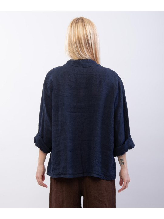 giacca oversized in lino