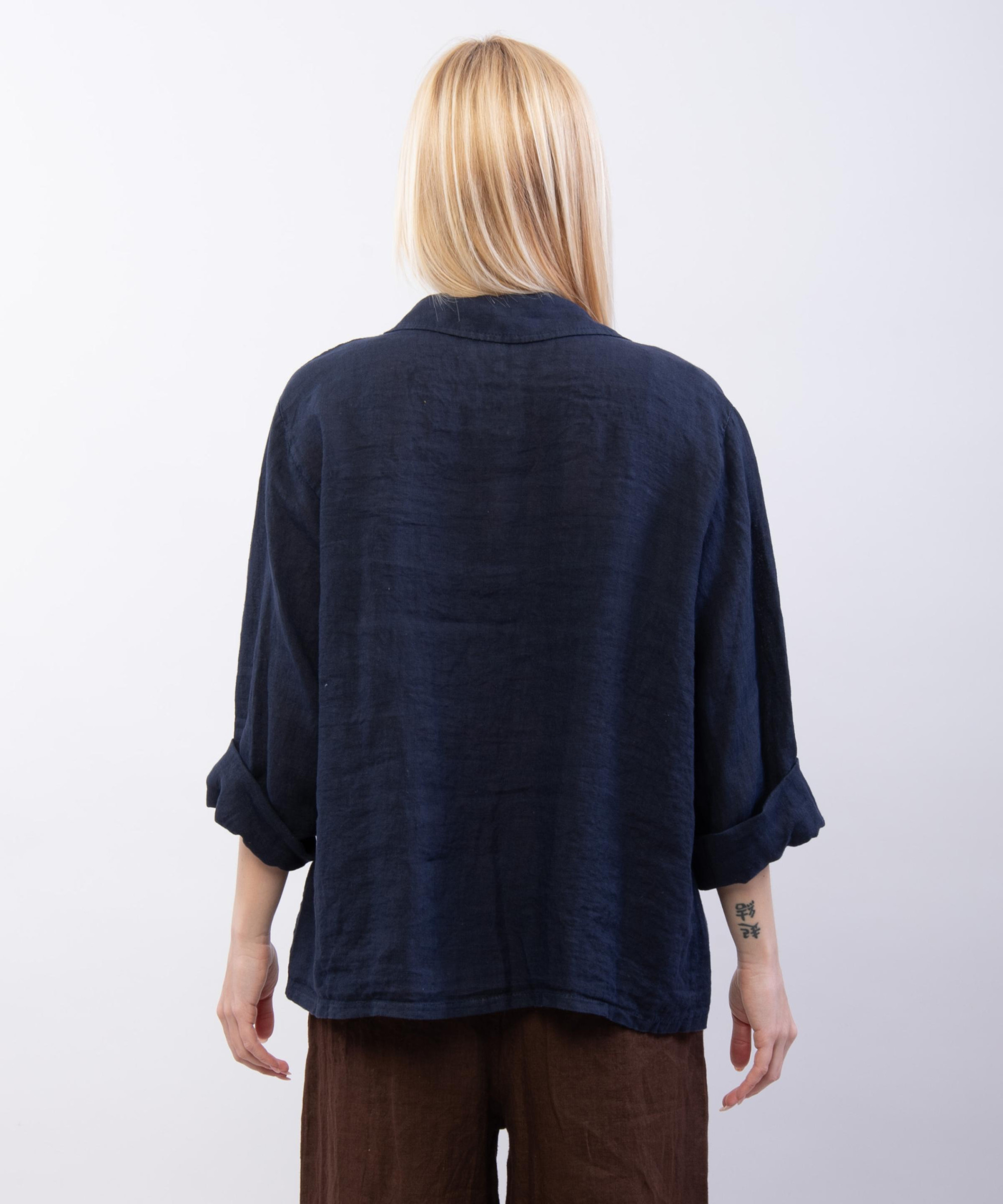 giacca oversized in lino