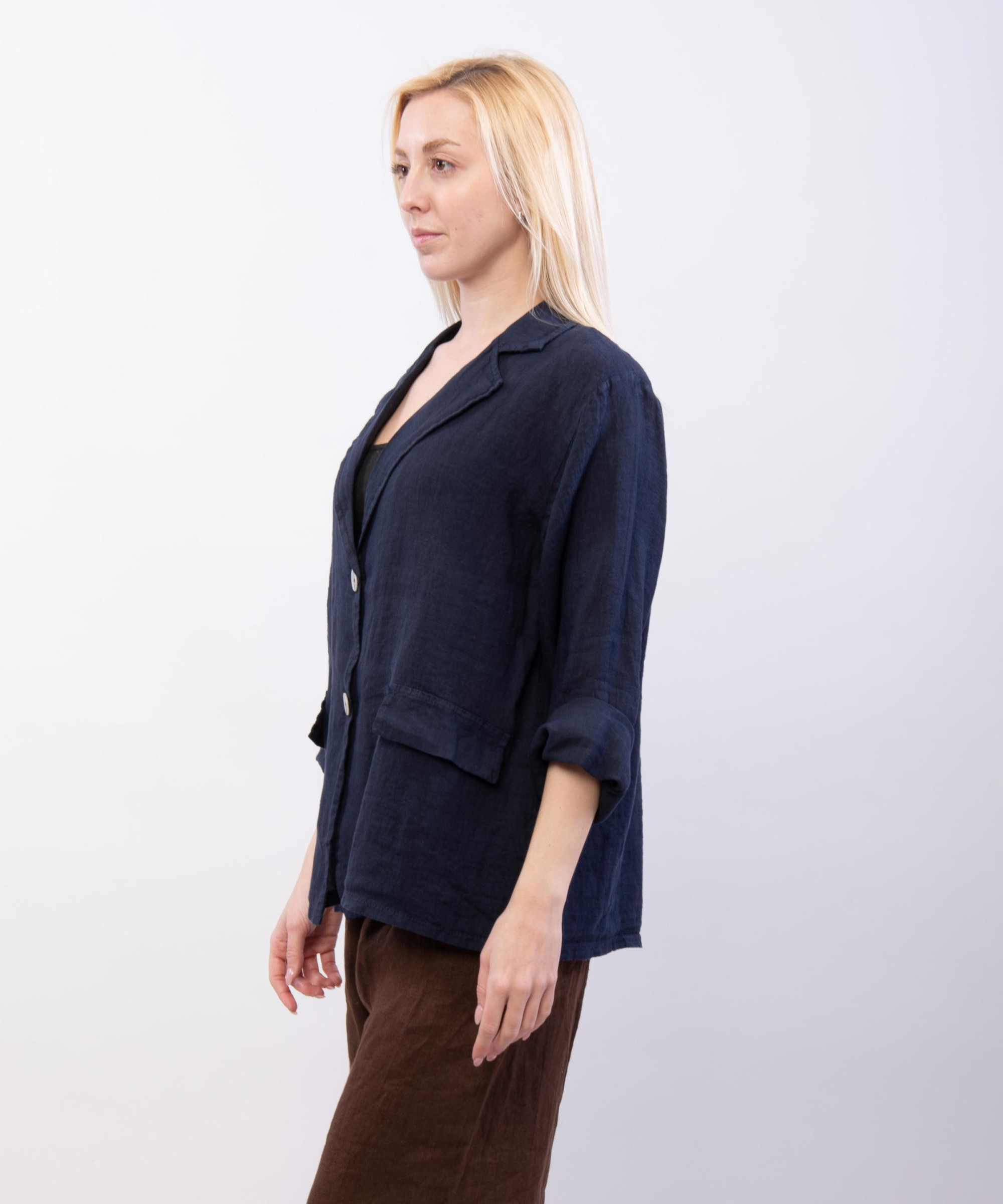 giacca oversized in lino