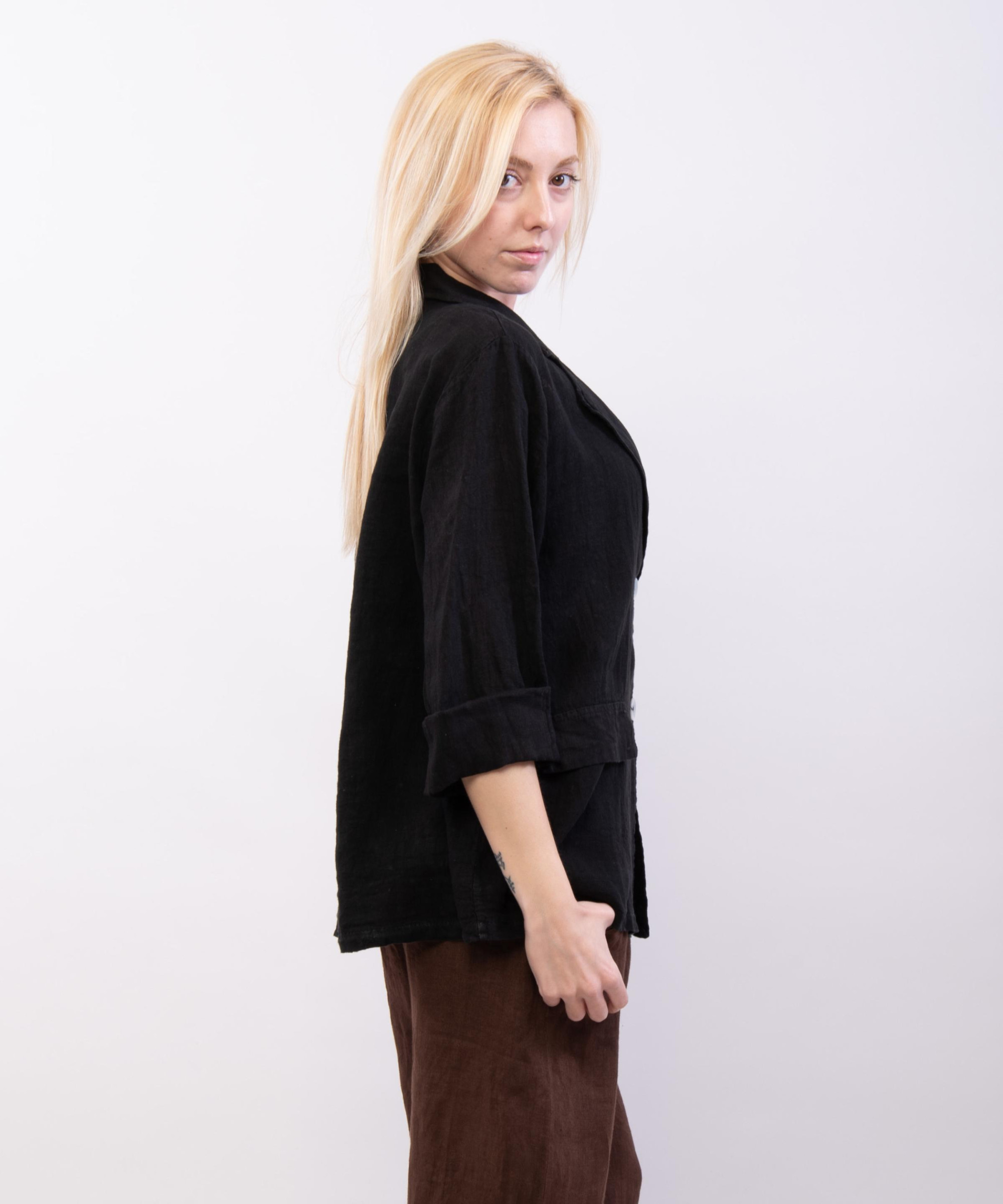 giacca oversized in lino