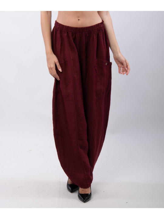 Pantalone Lino a Palloncino con tasche