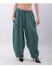 Pantalone Lino a Palloncino con tasche