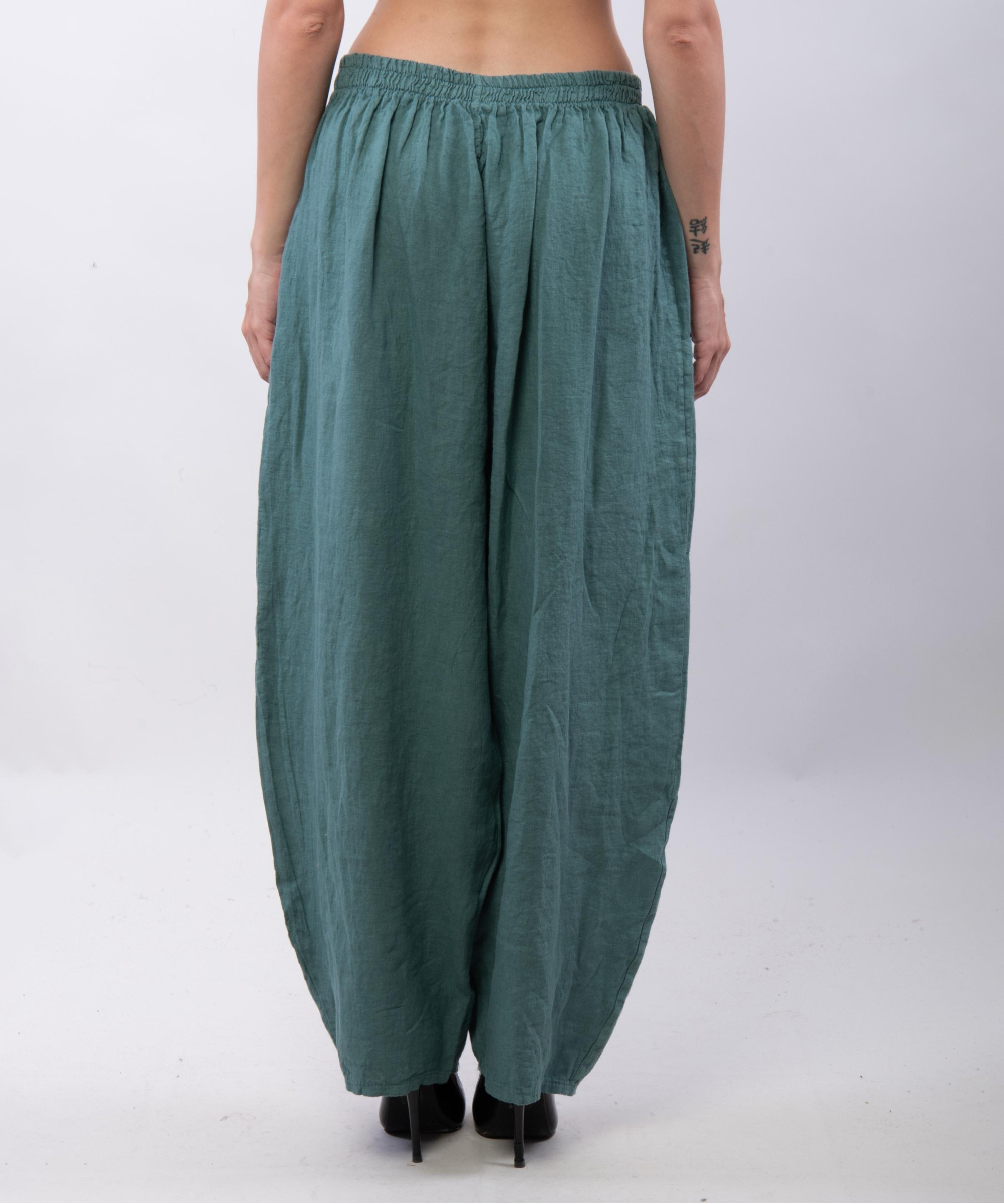 Pantalone Lino a Palloncino con tasche