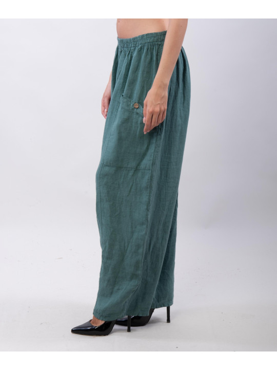Pantalone Lino a Palloncino con tasche