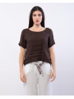 Casacca di lino con bottoni centro dietro