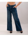 Jeans a palazzo con tasche frontali