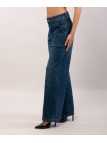 Jeans a palazzo con tasche frontali