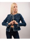 Giacca di jeans sfrangiata