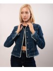 Giacca di jeans sfrangiata