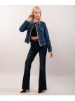 Giacca di jeans sfrangiata