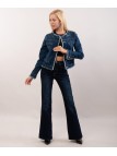 Giacca di jeans sfrangiata