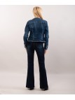 Giacca di jeans sfrangiata