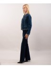 Giacca di jeans sfrangiata