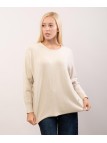 maglione con dettagli trecce