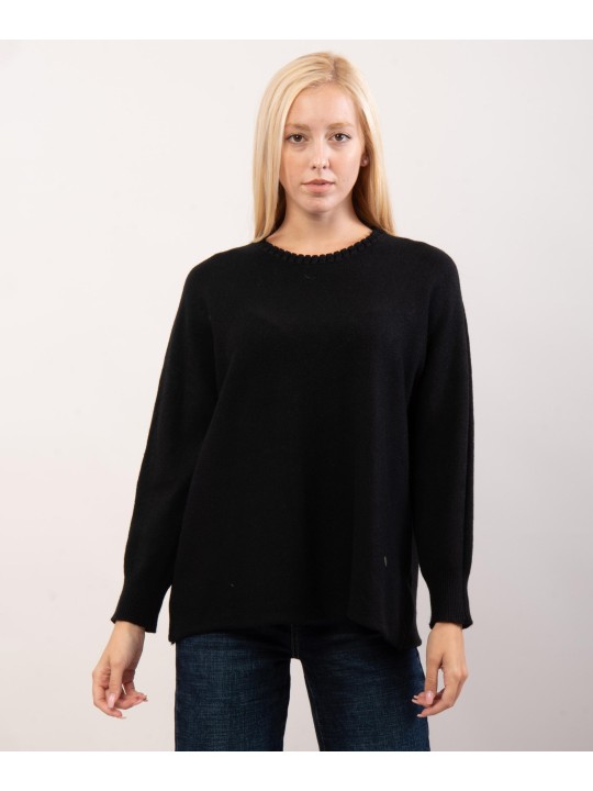 maglione con dettagli trecce