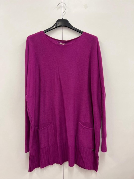 maglione basic con tasche
