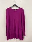 maglione basic con tasche