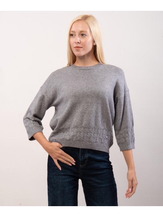 Maglione con orli a crochet