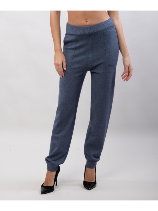 pantalone maglieria a gamba stretta