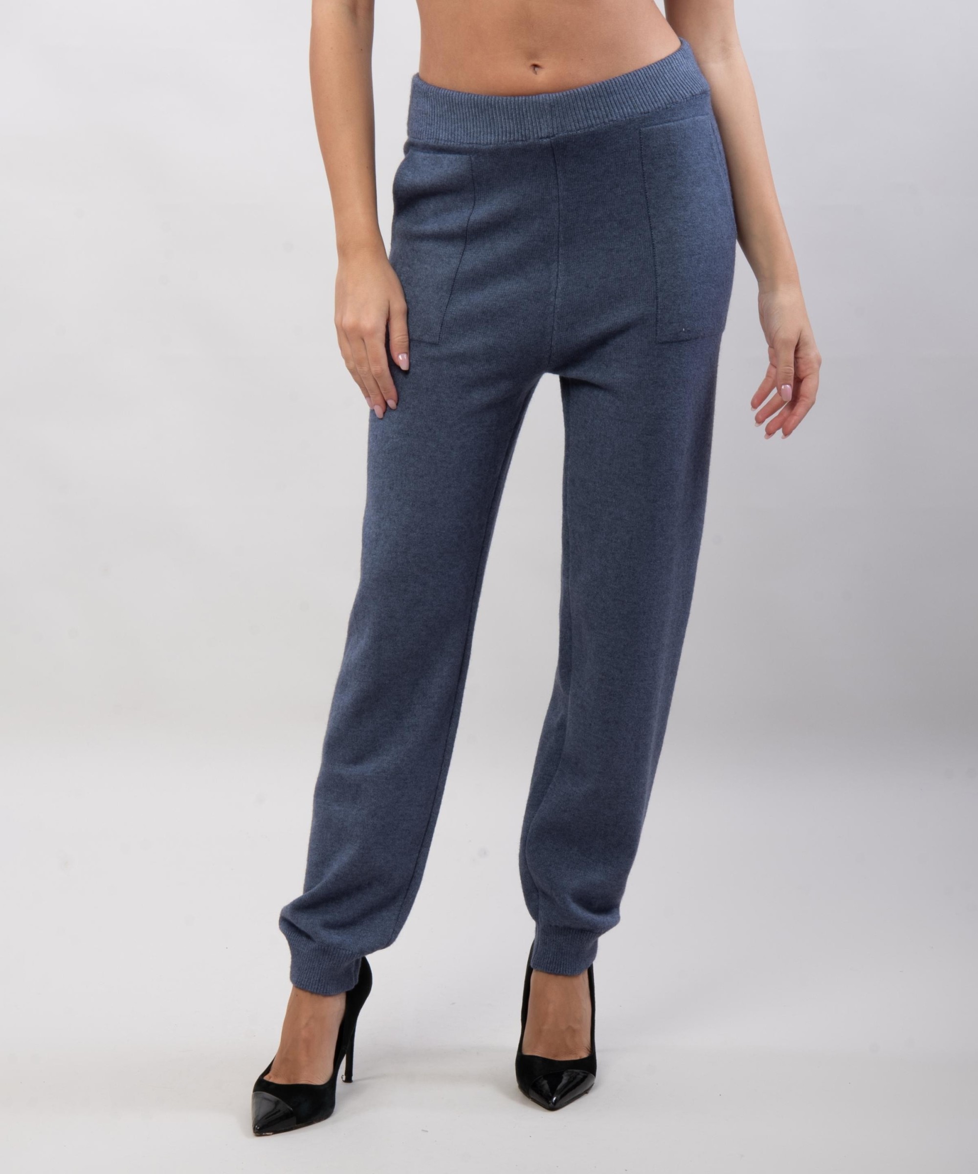 pantalone maglieria a gamba stretta