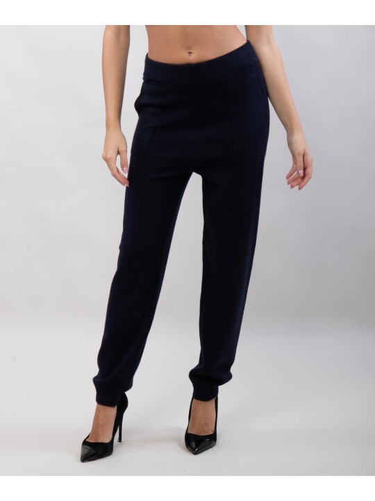 pantalone maglieria a gamba stretta