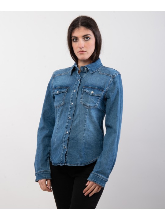 Camicia di jeans scura